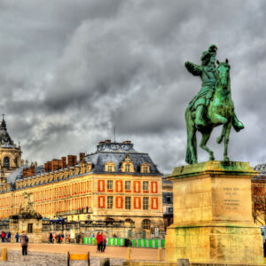 Statue Louis Xiv Front Palace Nice Versailles Near Pairs